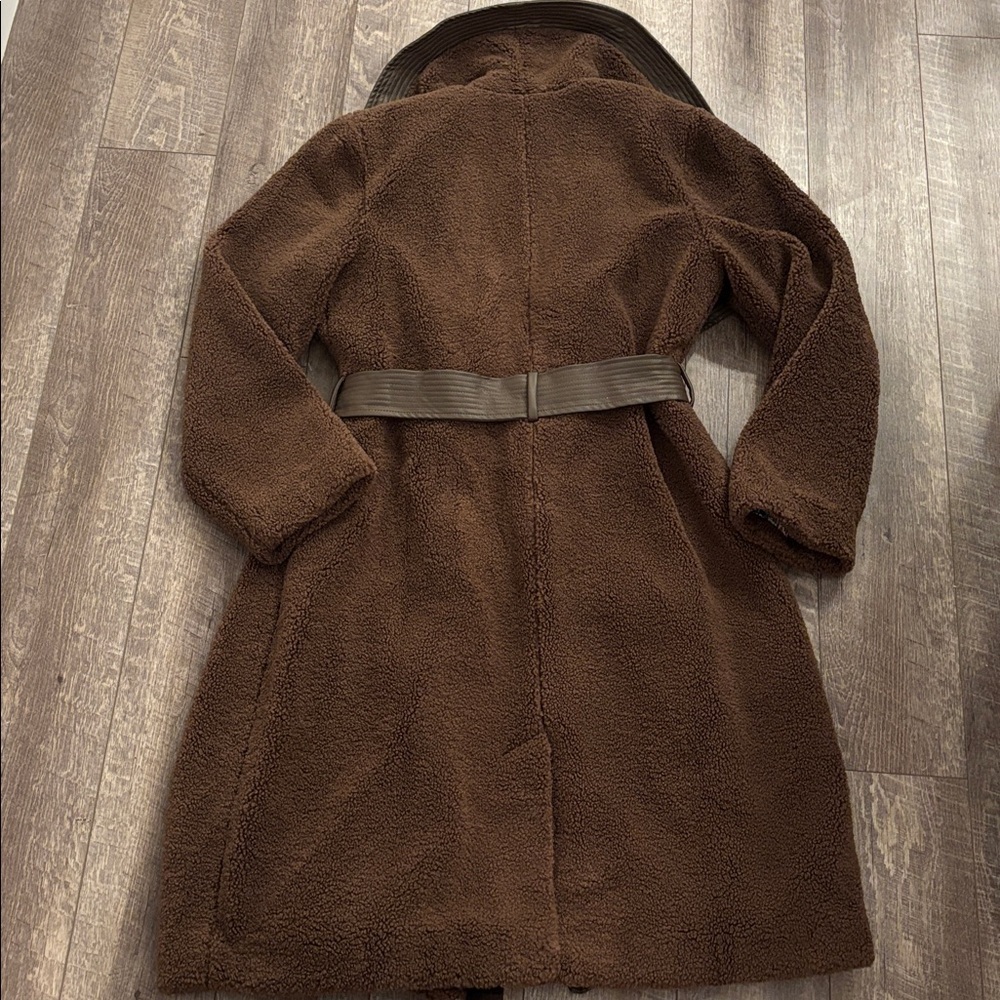 NWT Hutch Varley Faux Sherpa Wrap Coat - Picture 5 of 5